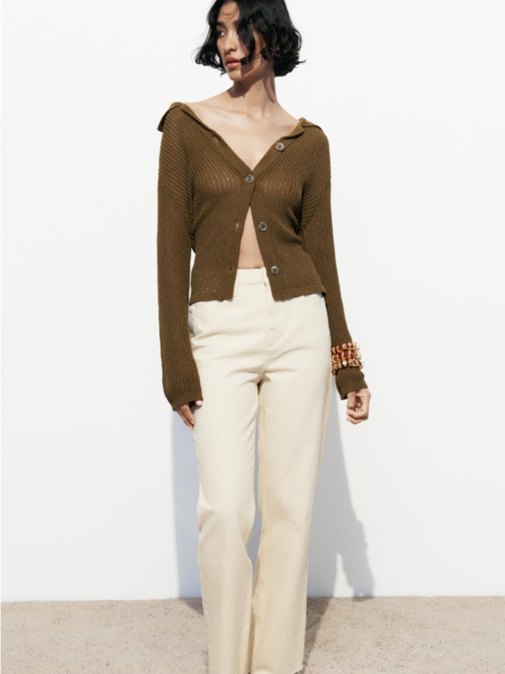 Zara high rise straight leg jeans